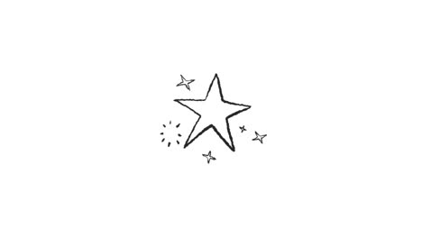 hand drawn star with sparkle