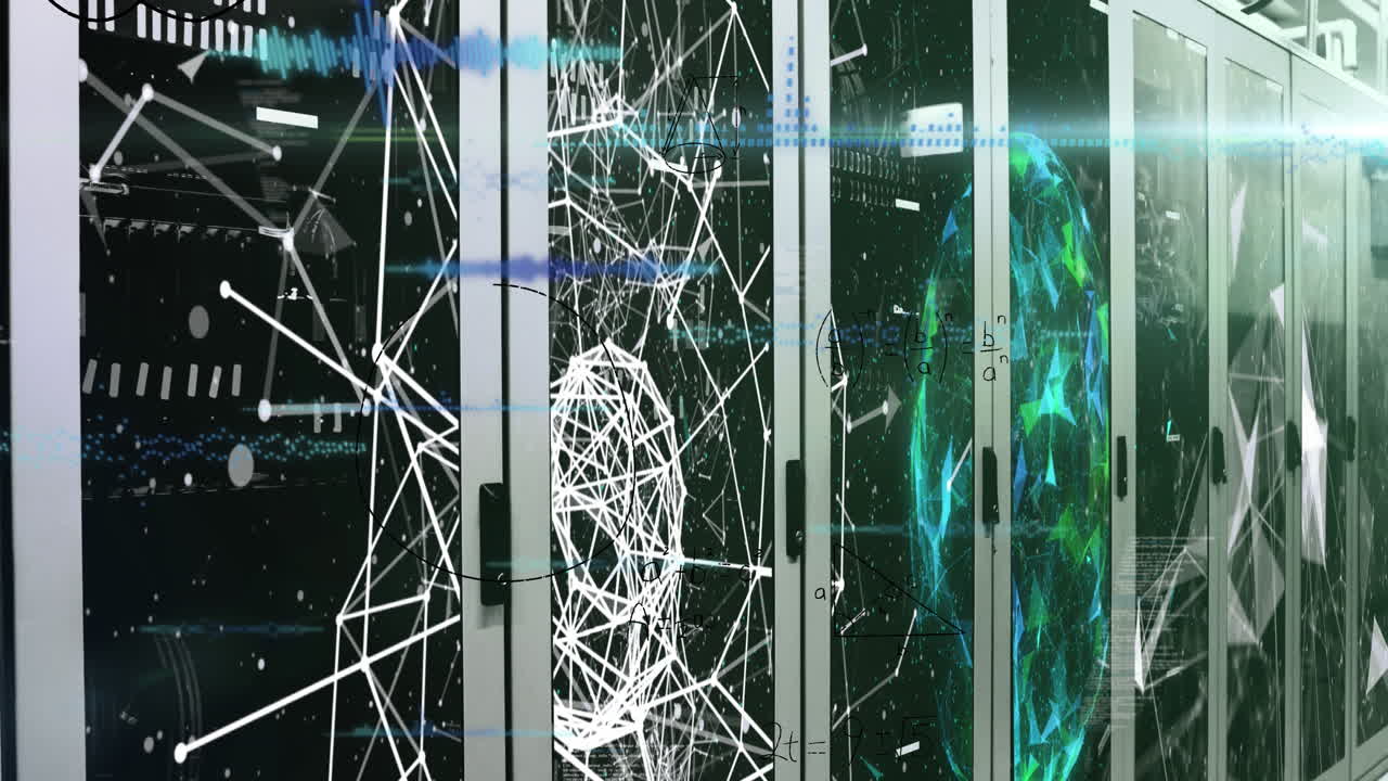 Animation of computer data processing over computer servers