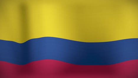 animation of moving flag of colombia waving