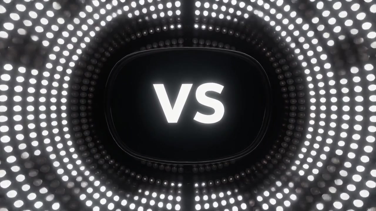 Versus Versus -tekstianimaatio hehkuvalla LED-taustalla
