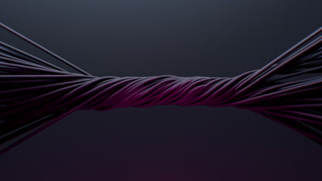 cables negros entrelazados en un fondo oscuro