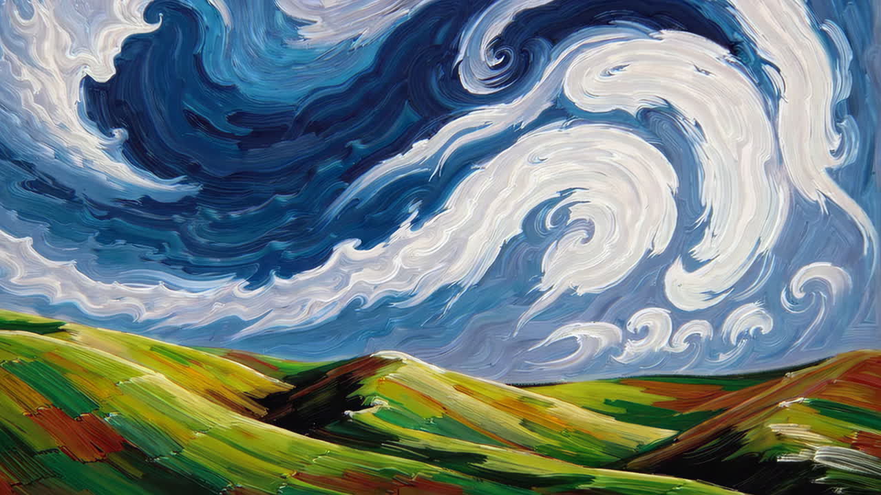 Peinture de paysage abstrait