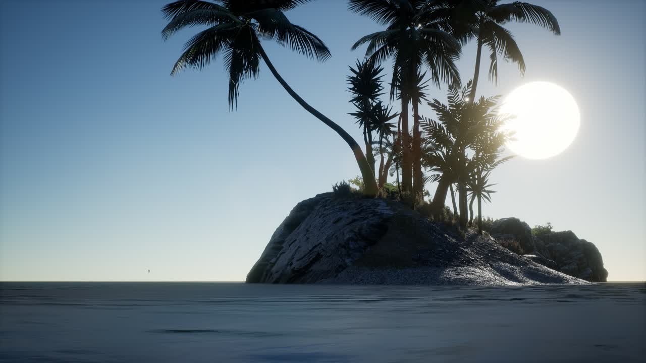 바다 에 있는 열대 섬 인 몰디브