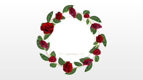 photo frame for copy space with decorative red rose