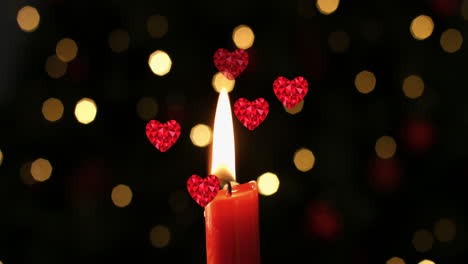 animation of hearts over spots and candle