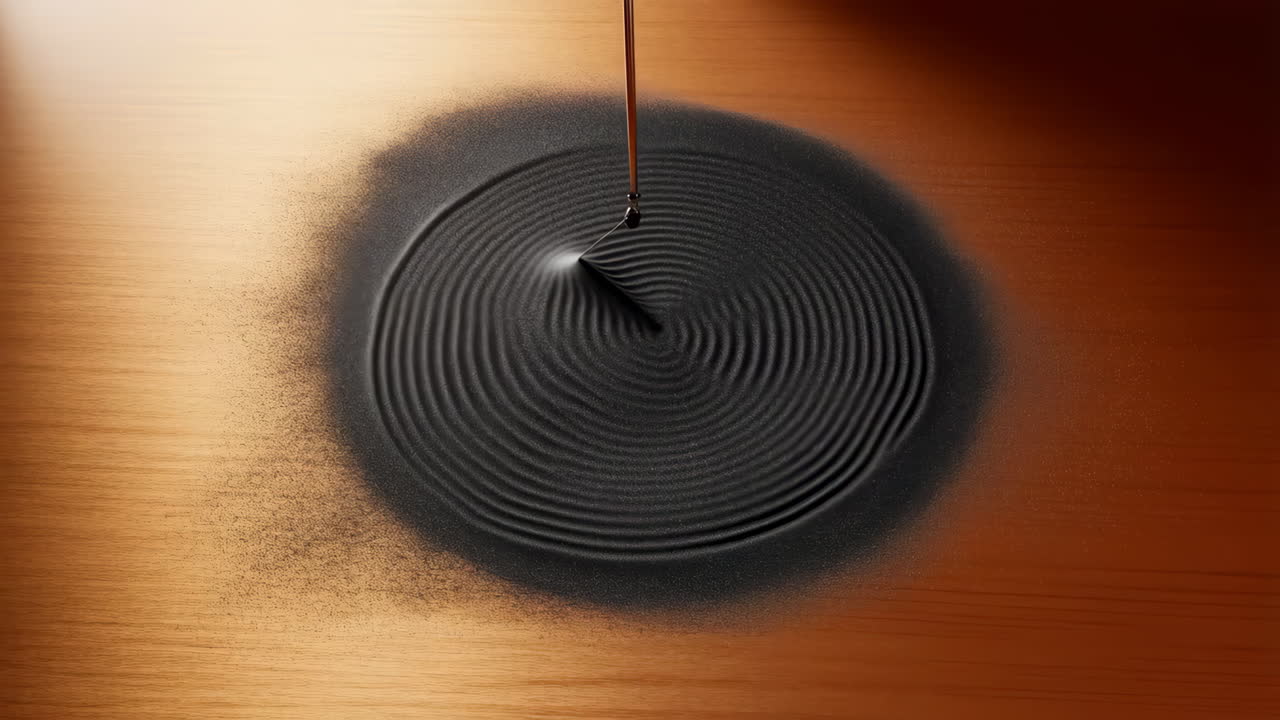 Pendulum drawing in sand