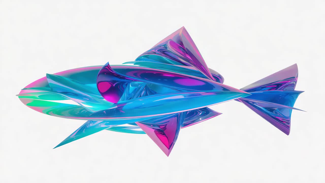 Abstract Blue and Purple Geometric Shape