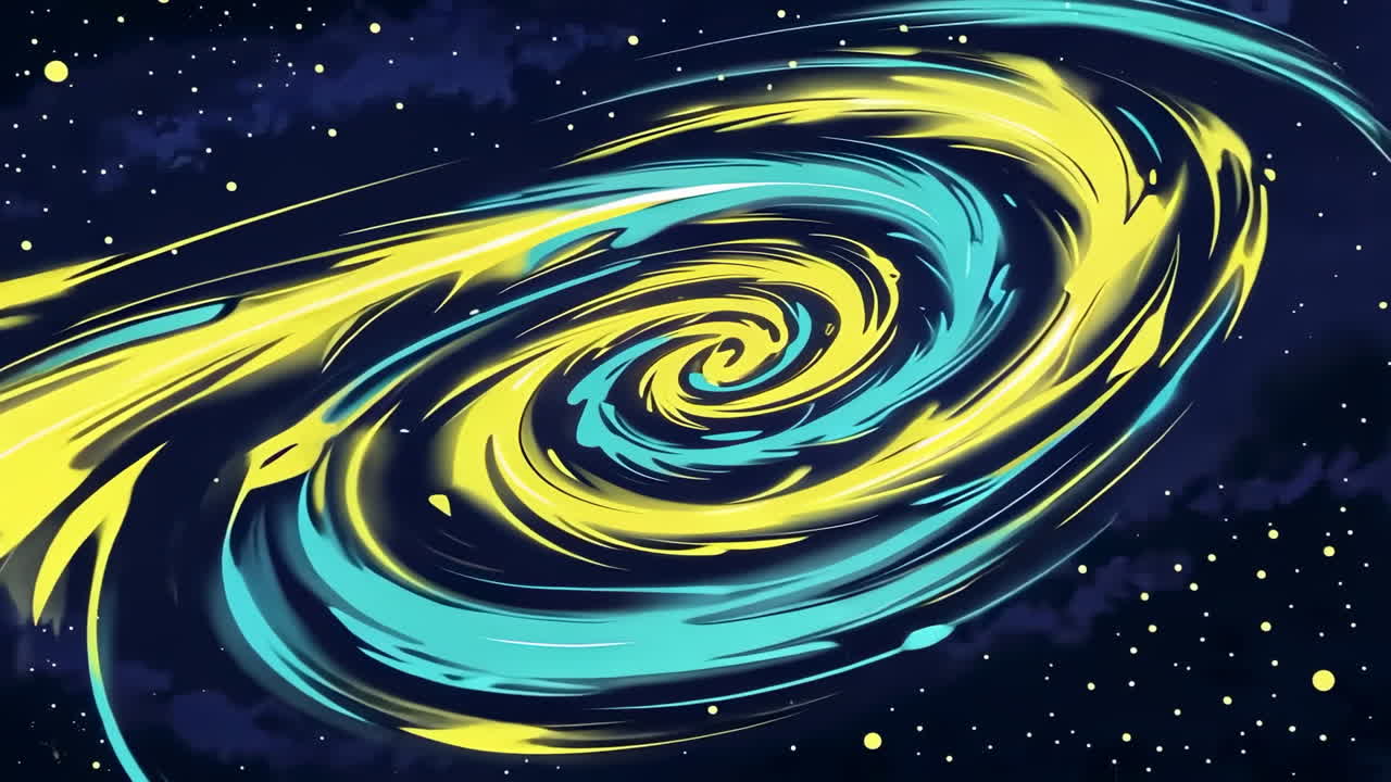 Abstract Swirling Vortex in Space
