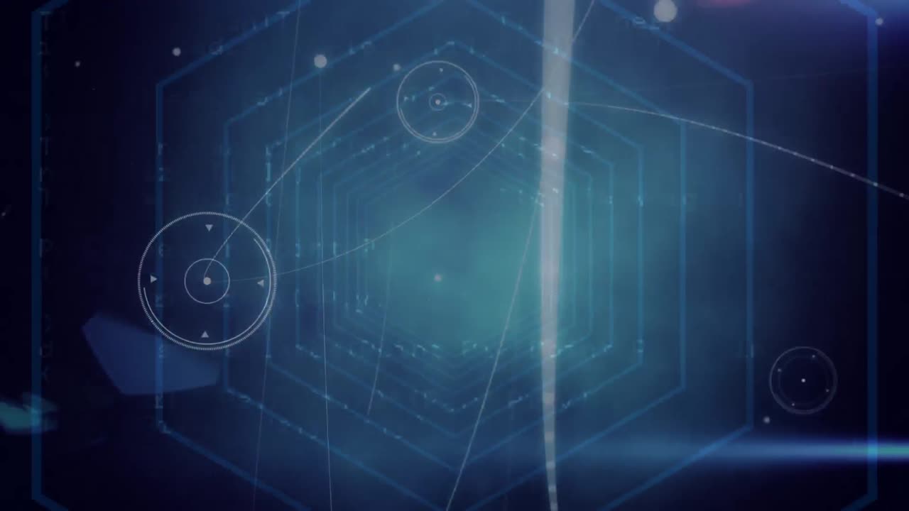 Animation of networks of connections with icons over data processing