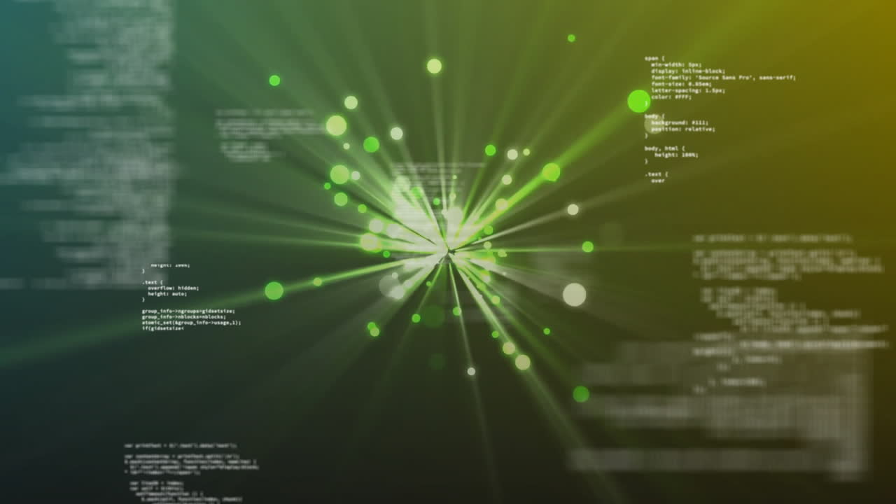 animazione della rete di connessioni e elaborazione digitale dei dati