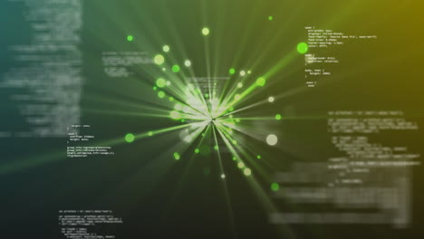 animación de la red de conexiones y procesamiento de datos digitales