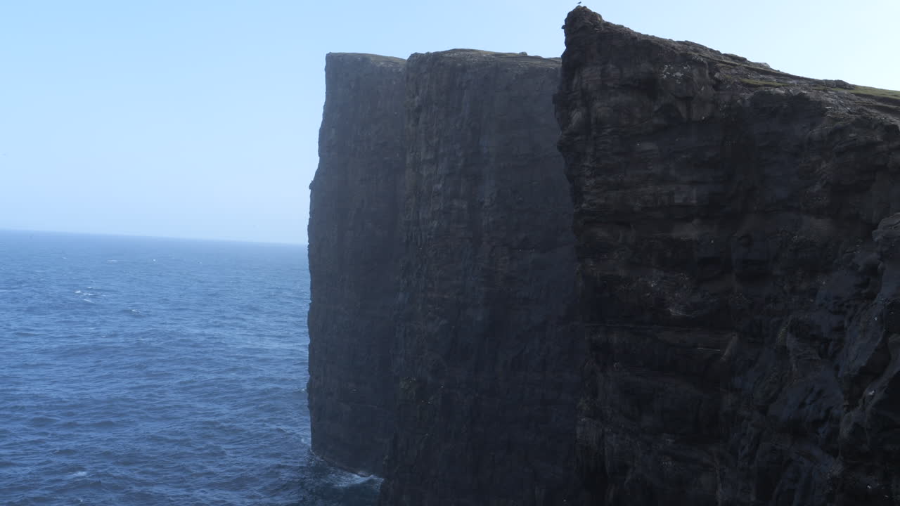 Stunning view of the rugged coastline and majestic sea cliffs in the wild North Atlantic