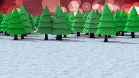 Animation-Der-Winterlandschaft-über-Lichtpunkten