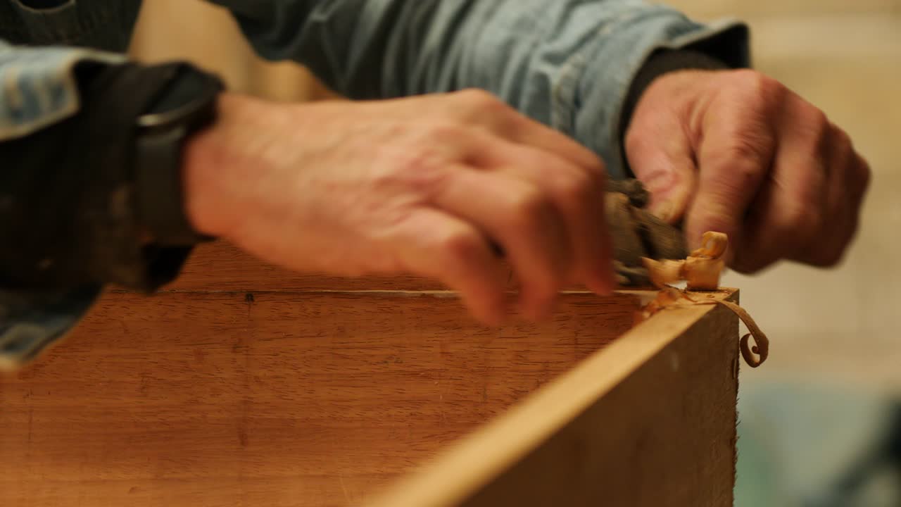 Shaping Transom with Spokeshave Detail Shot