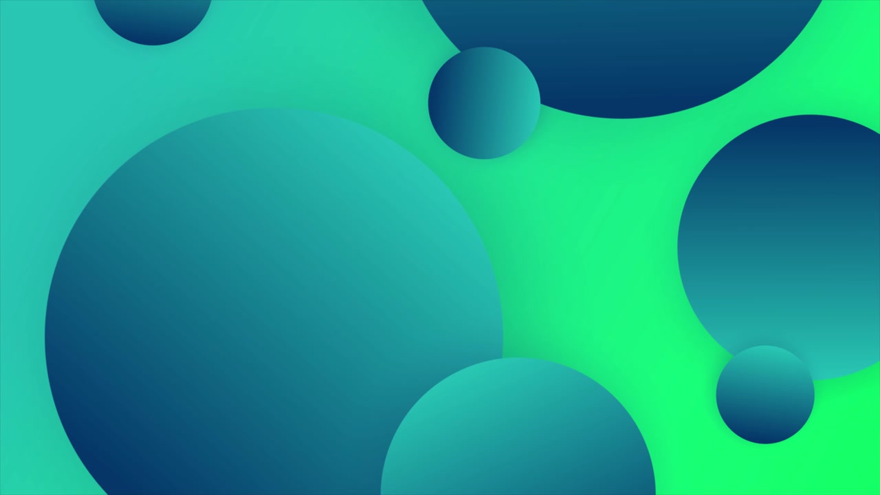 Sfondo Astratto Sfumato Blu-Verde con Cerchi in Movimento