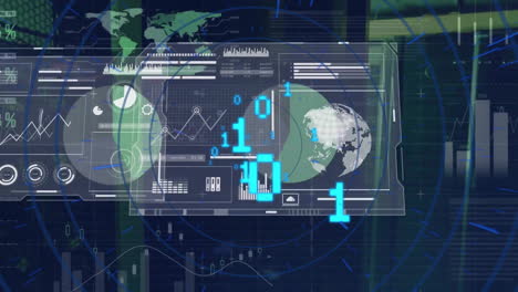 Animation-Der-Binären-Kodierung-Und-Der-Schnittstellenbildschirme-Zur-Datenverarbeitung-über-Einem-Computerserverraum