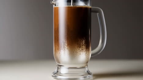 brewing coffee in a french press