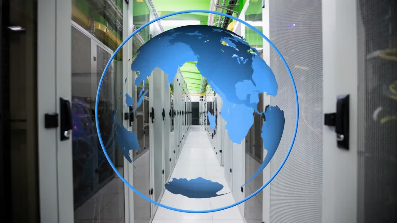 회전하는 지구와 화살표