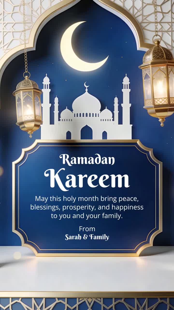 Ramadan Kareem, saluto verticale.