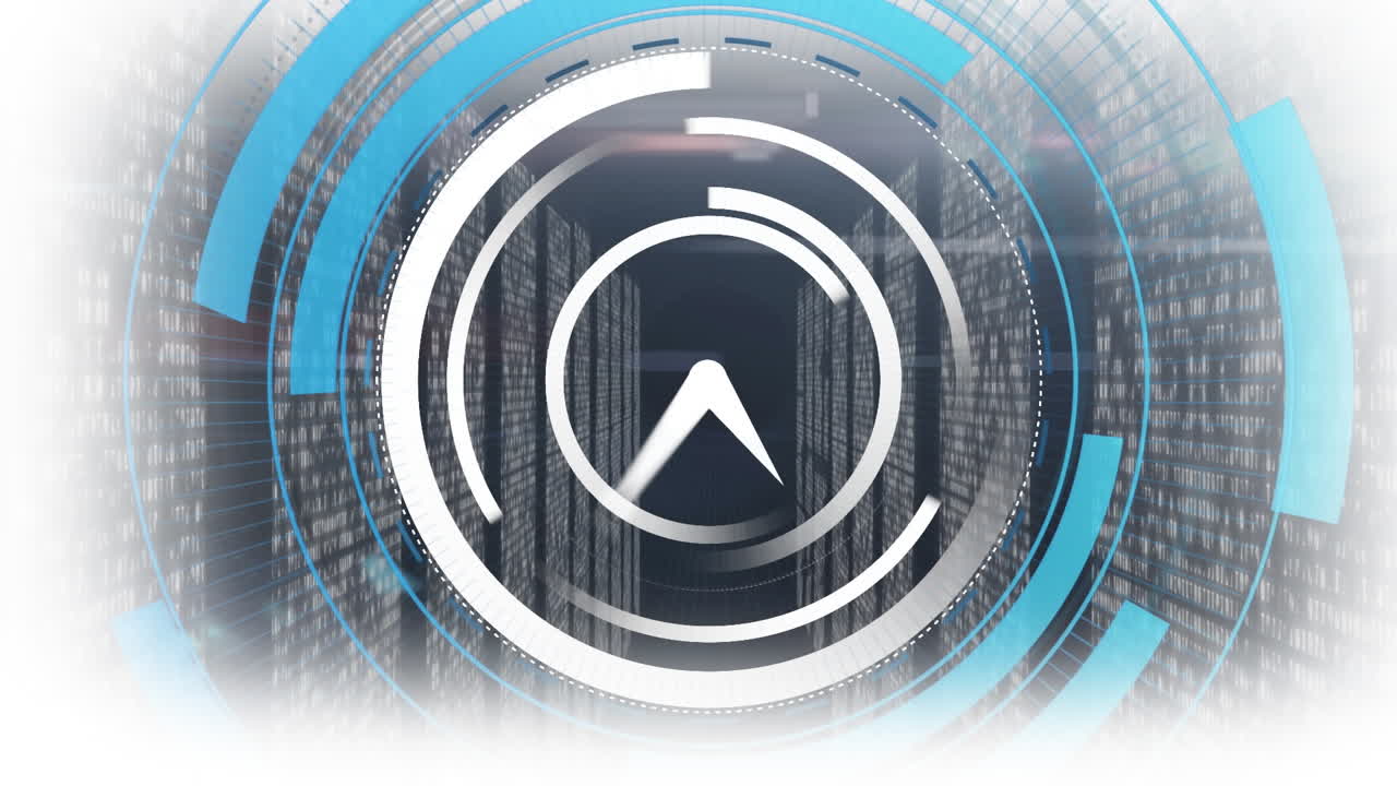 Animation of clock in circle over servers