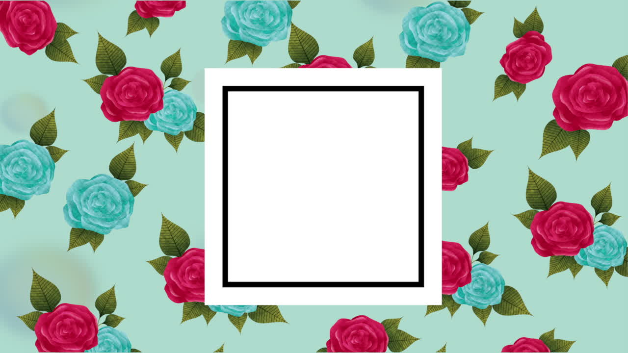 diseño de decoración floral, animación de video hd1080