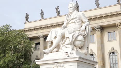 statue of wilhelm von humboldt at humboldt university in berlin