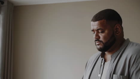 portrait of a sad man
