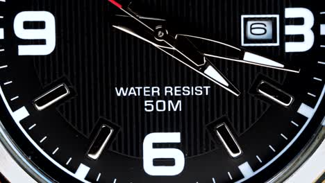 the movement of the hands of a wristwatch.