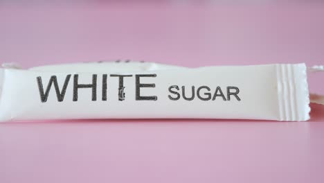 white sugar packet
