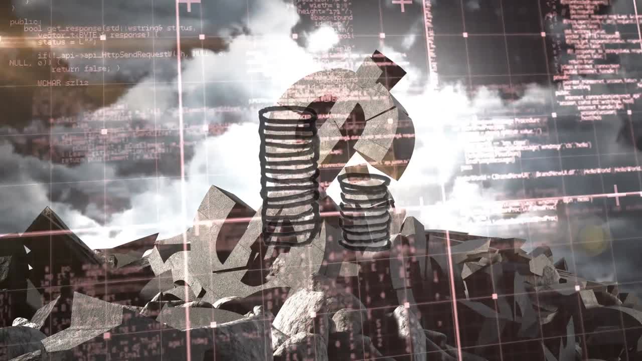 데이터 처리 애니메이션 달러