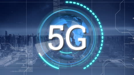 5g mostrado en un círculo