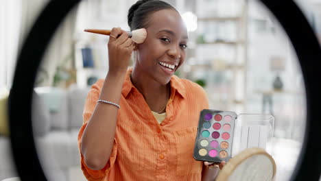 Mujer-Negra,-Influencer-De-Maquillaje