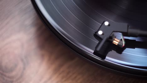 la captación de vinilo en un primer plano de un disco. tomada macro.
