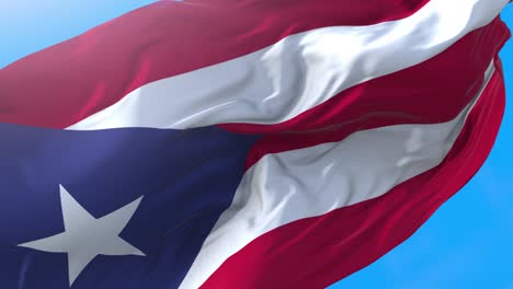 puerto rico flag video waving 4k. realistic puerto rican background. puerto rico background 3840x2160 px.