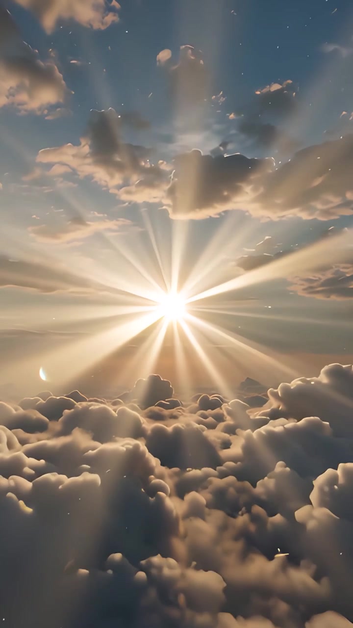 Sfondo per Adorazione 4K: Croce Cristiana e Luce Celeste