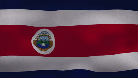 the costa rica national waving flag