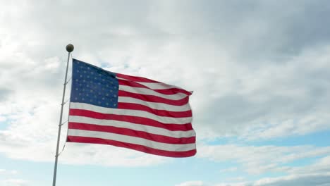 usa flag waving in breeze