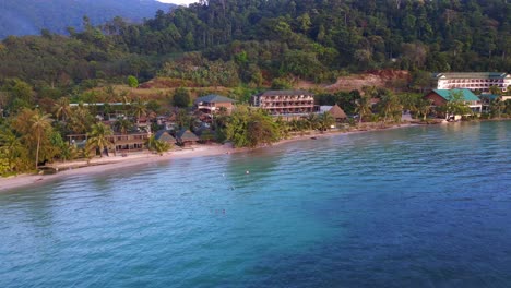 Majestic-aerial-top-view-flight-backpacker-island-Thailand-Koh-Chang-Kai-Bae-Beach-evening-22