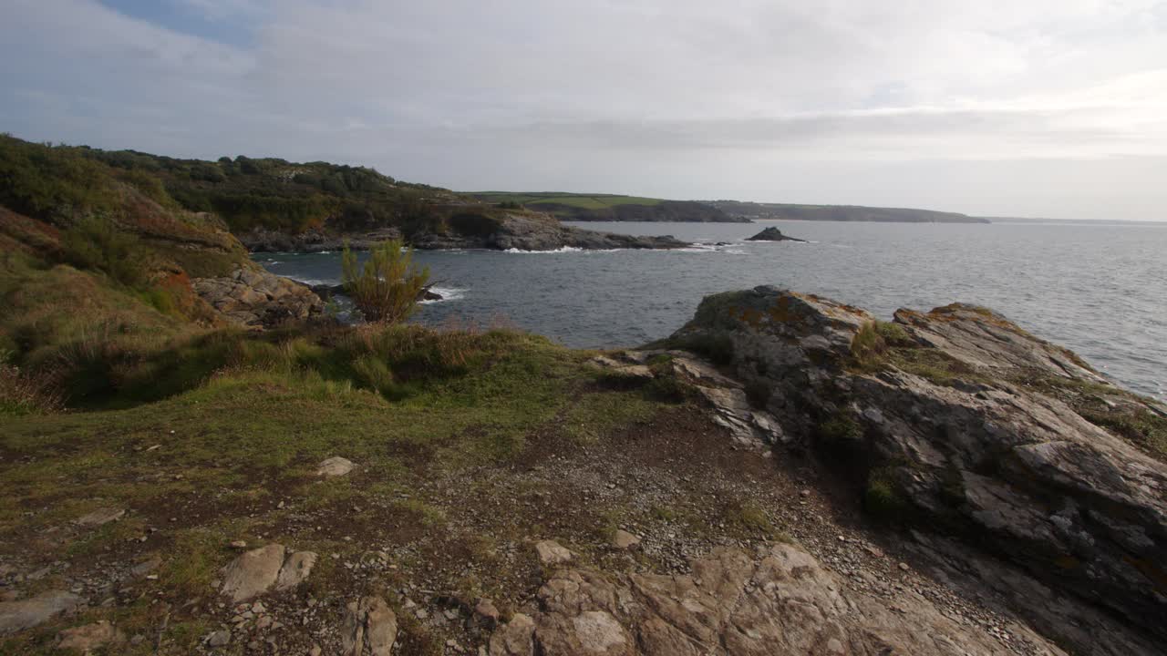 extra wide shot of Bessy's Cove,The Enys in cornwall