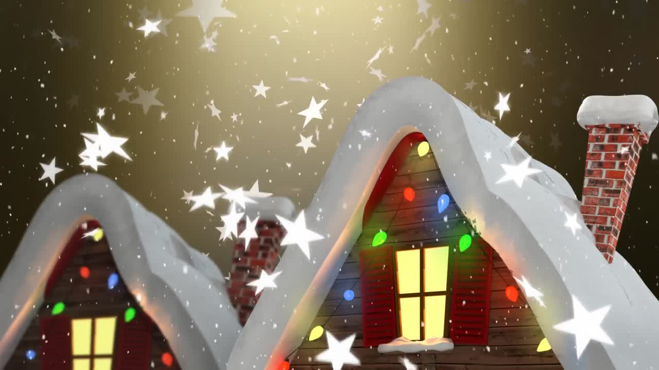 밤에 겨울 풍경