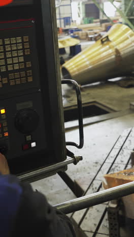 industrial control panel operation in a manufacturing facility