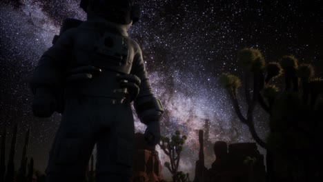la formación de astronautas y estrellas de la vía láctea en el valle de la muerte