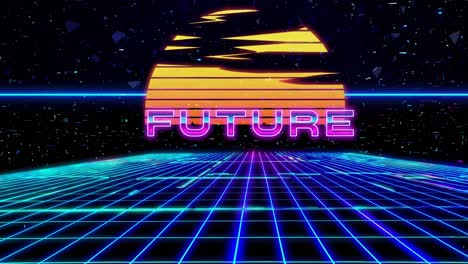 retro futuristic cyberpunk graphic design