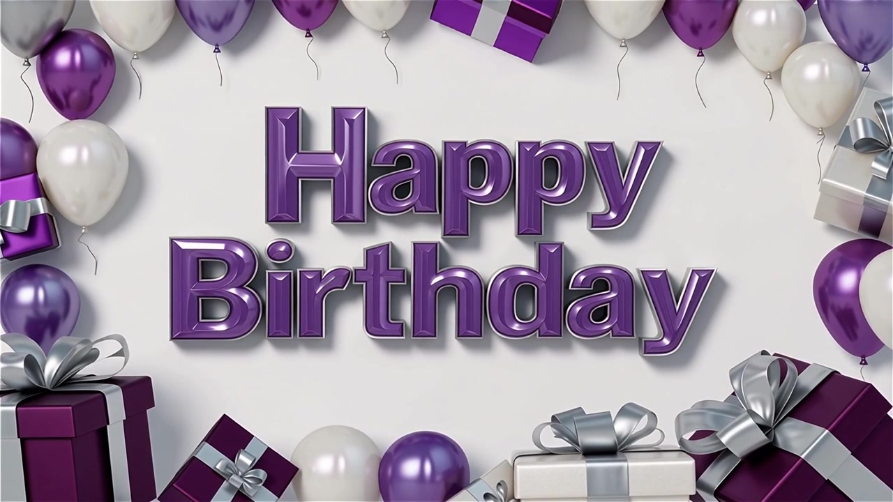 Sfondo di compleanno con palloncini e regali