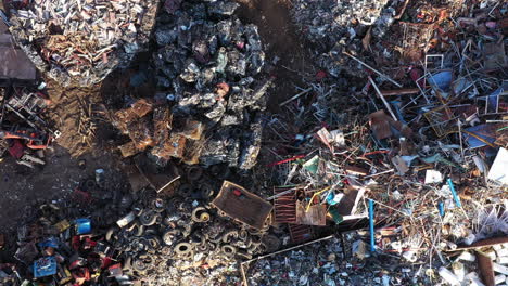 aerial-top-shot-view-of-a-landfill-scrap-yard-in-Montpellier-France