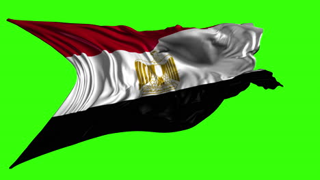 Egyptian Flag on Green Screen