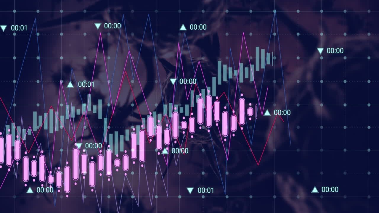 animación del procesamiento de datos sobre las células del virus covid 19