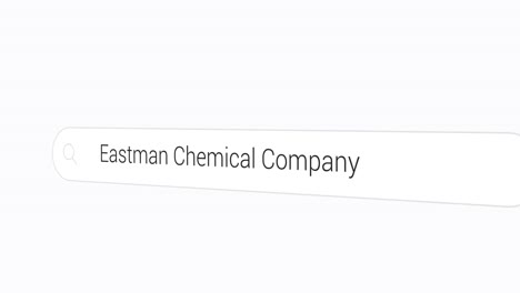 typing eastman chemical company on the search engine