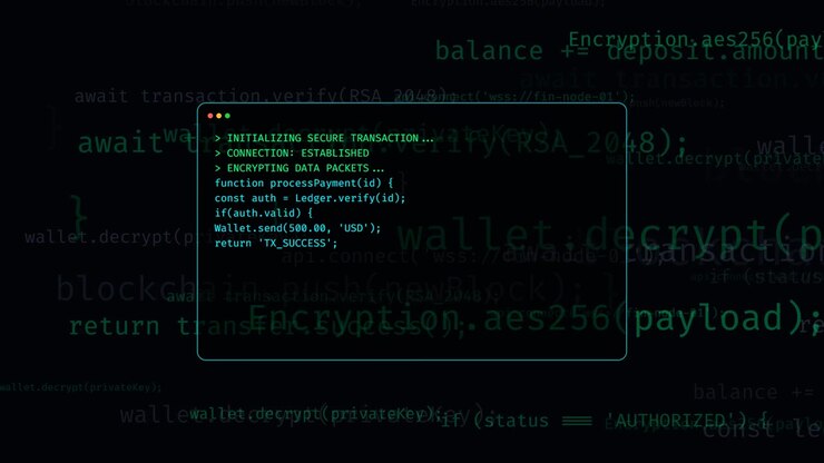 Programming Code Executing Secure Financial Transaction on Computer Screen