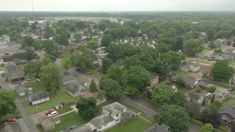 small town houses drone clip 1